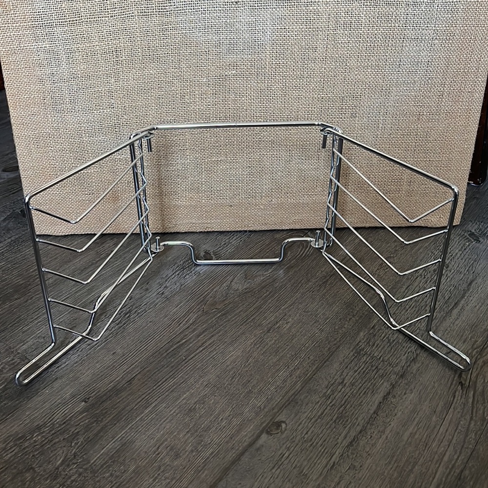 💎NWOT Stainless Steel Pizza Pan Stand Deep Dish Baking Rack organizer storage